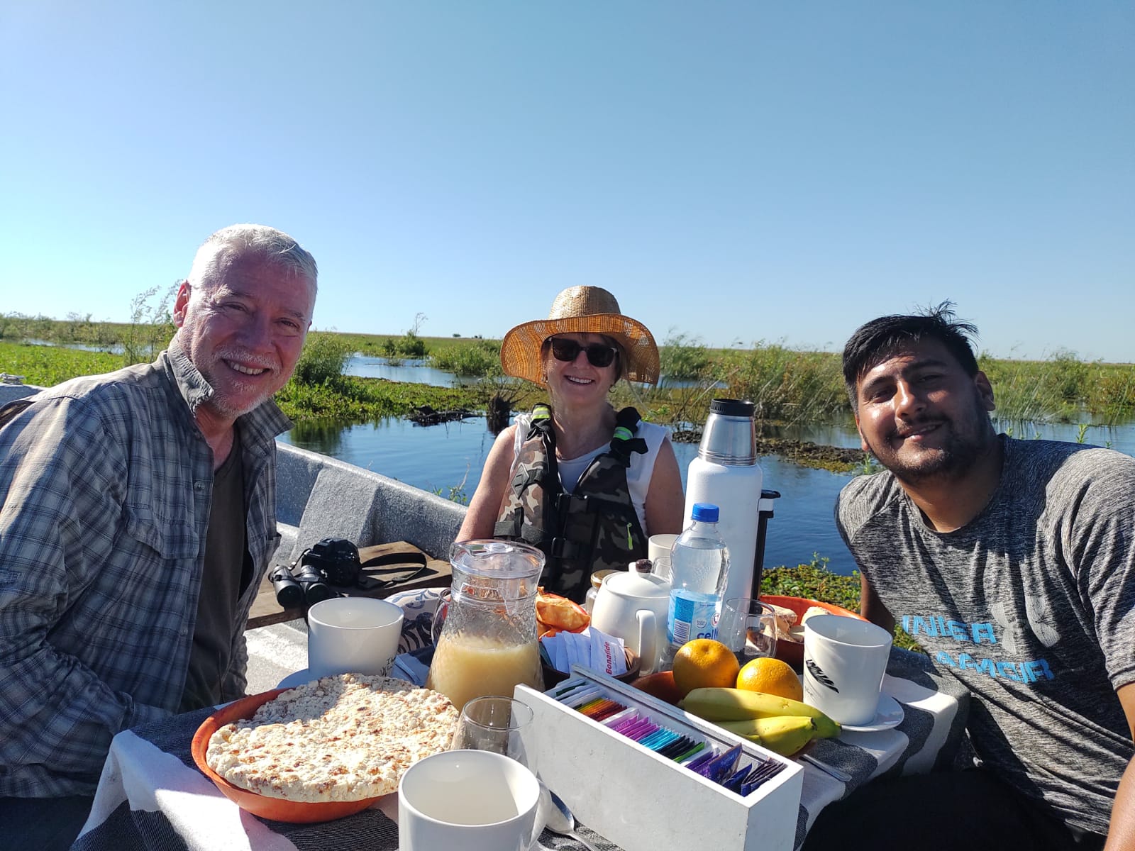 merienda en lancha